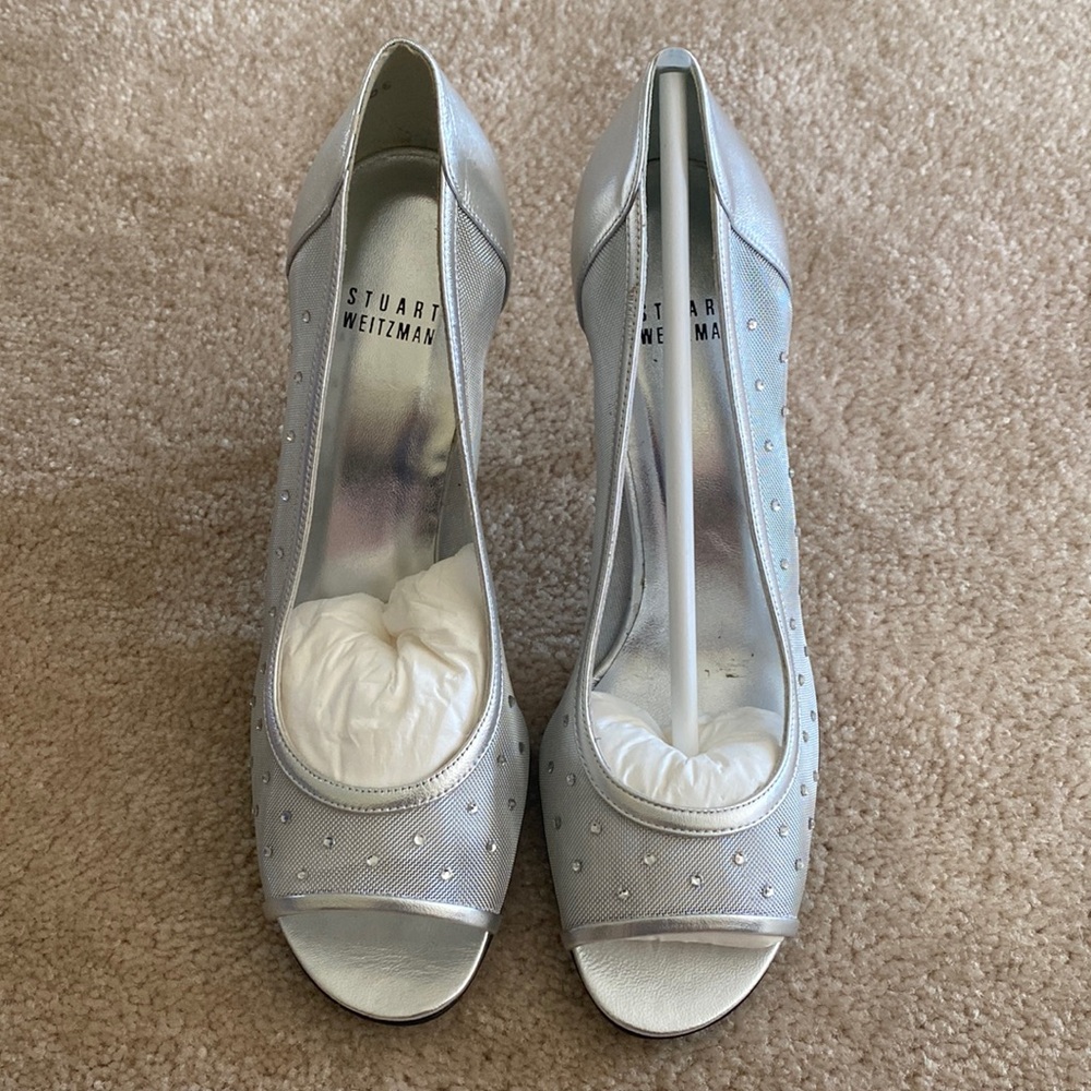 Stuart Weitzman - Sparkler open toe shoes